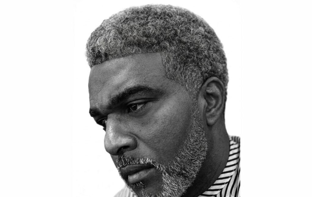 Salt and pepper afro for older black men