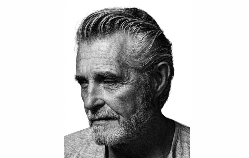 The swept-back medium hairstyle for older men