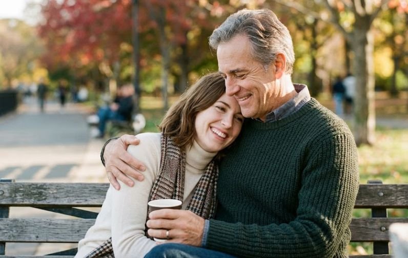 A young lady with older man