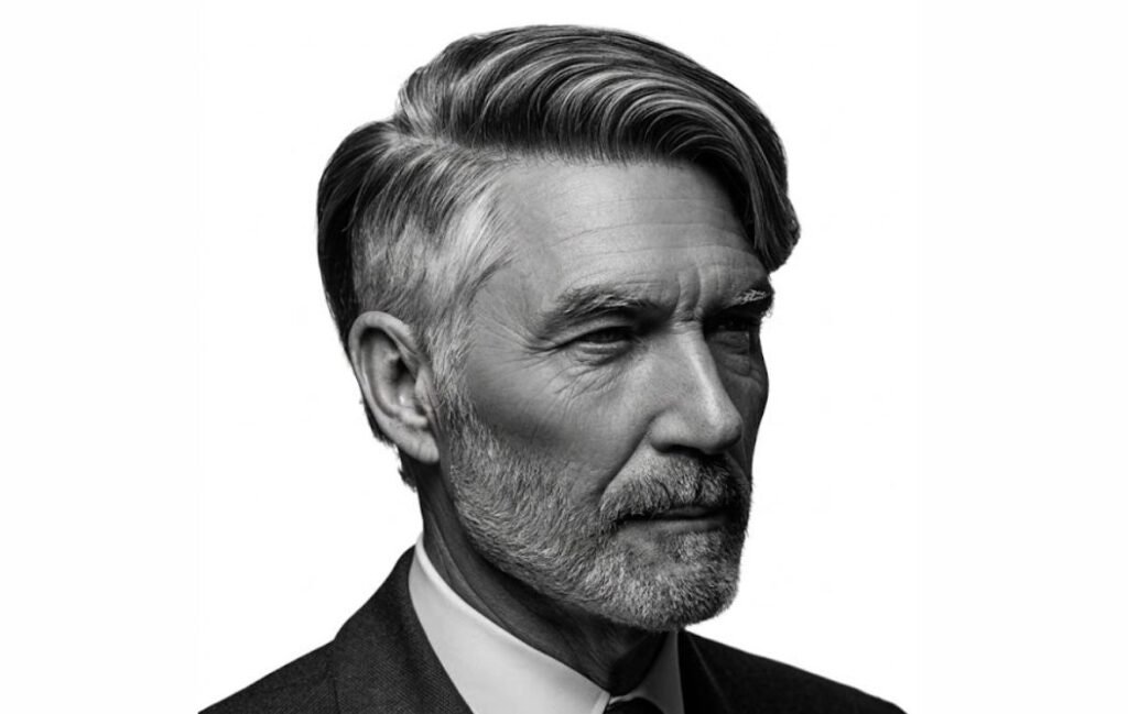 The timeless side part hair style