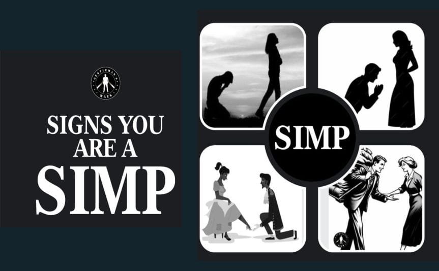 A man inundating his girl with affection - signs you are a simp