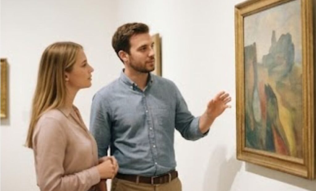 A man starting a conversation with a girl