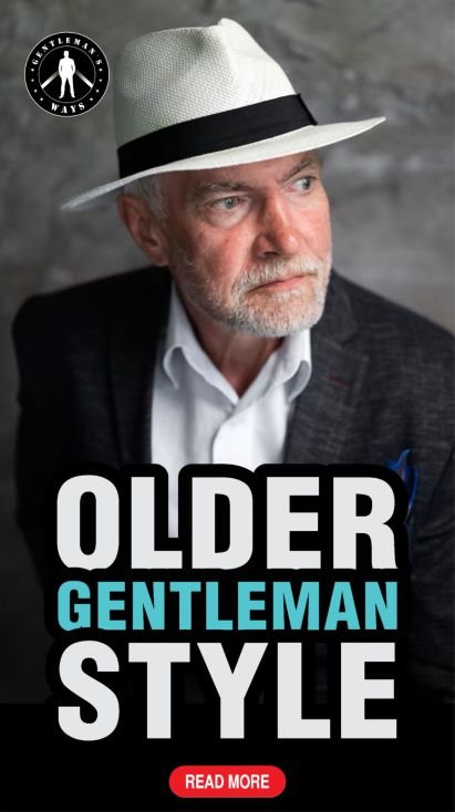 An older man in an older men's fashion style