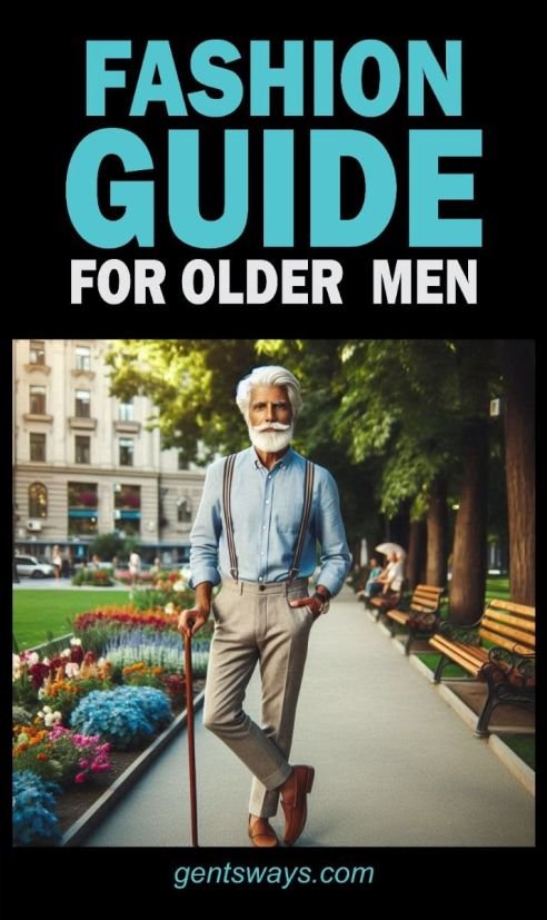 Older man in a chinos with cross belt and staff