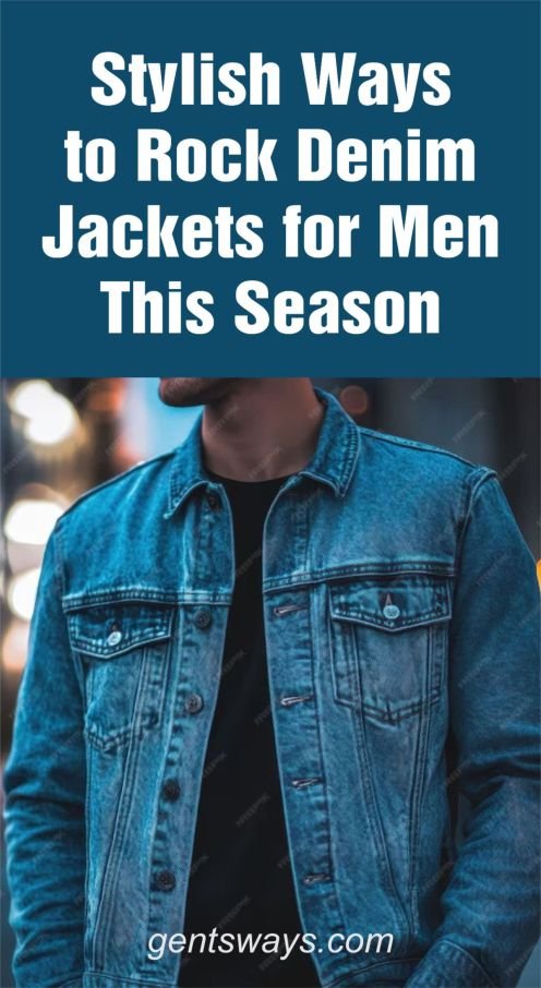A man in a denim jacket blue