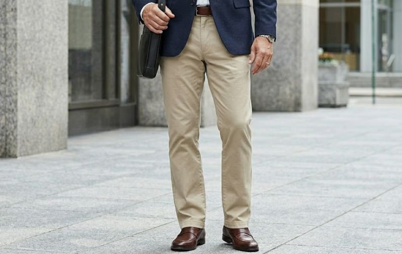 A man in his 60s using stretch pants to stay youthful