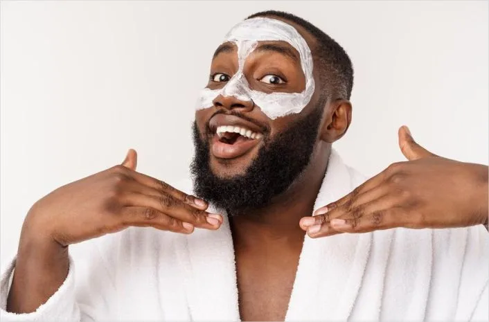 A man having advanced skincare