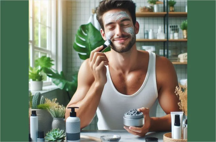 A man having chemical exfoliation - advanced skincare 