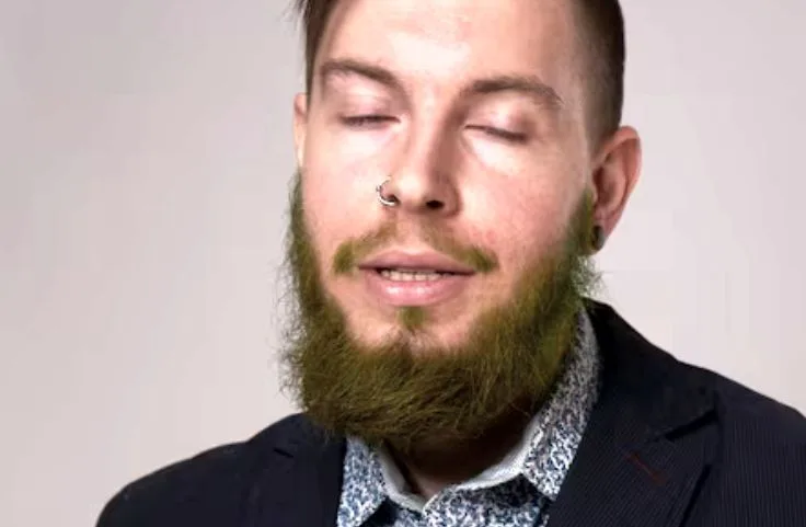 A disconnected goatee and beard style 