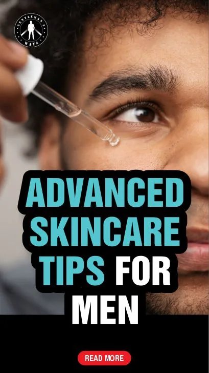 A man using serum, an advanced skincare 