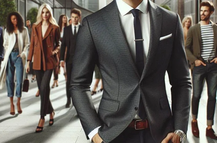 A man maintaining fashion etiquette