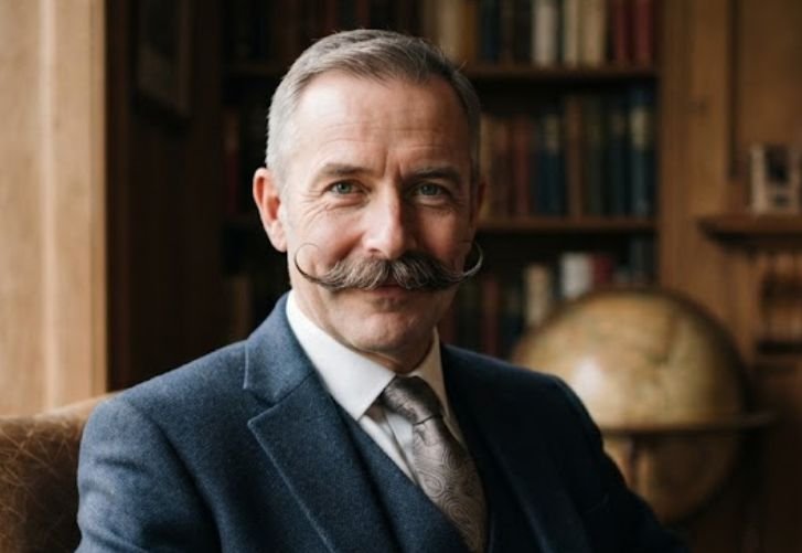 A man with an English Mustache