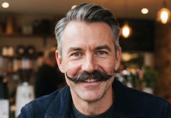 The handle bar mustache style