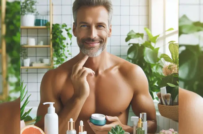 A man who has mastered Morning vs Night Skincare Routine for Men