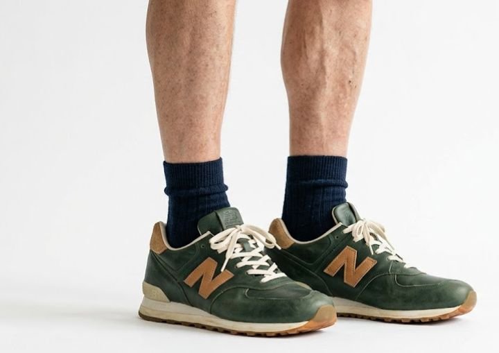 An older man wearing sneakers