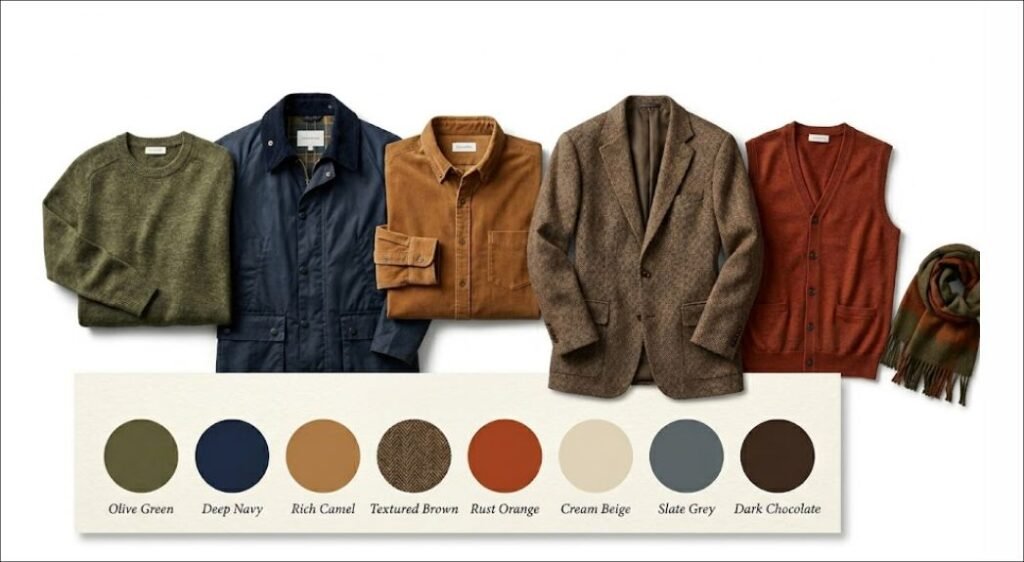 Colour palettes for older men fashion 