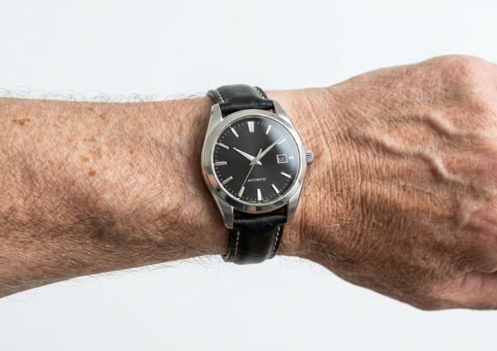 Older man wearing a wristwatch