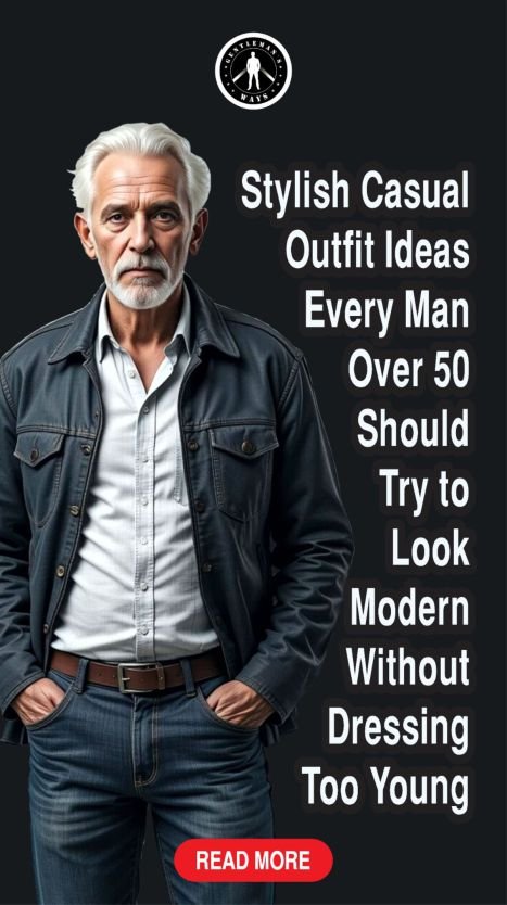 An older man in a stylish casual outfit