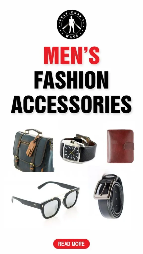 Typical accessories men use in fashion