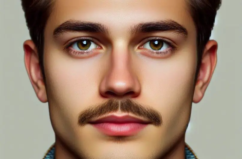 A man wearing one of the Mustache styles