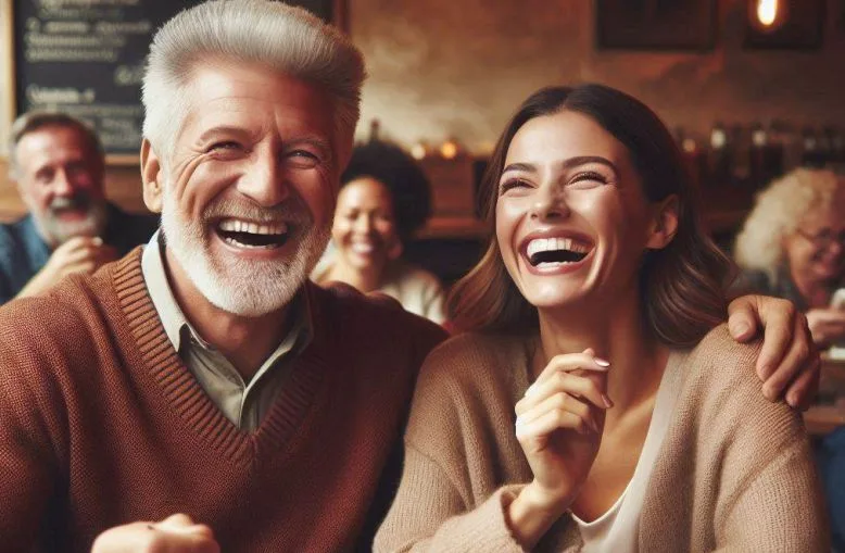 An older man dating a younger woman