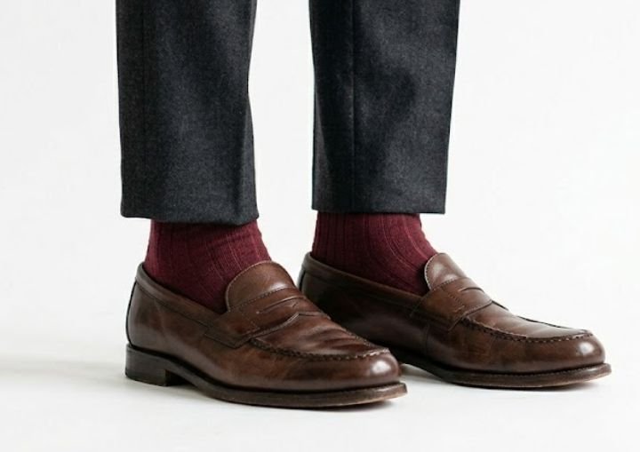 Older man wearing loafers
