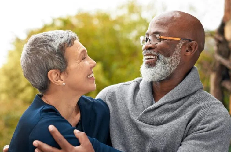 An older man with his date