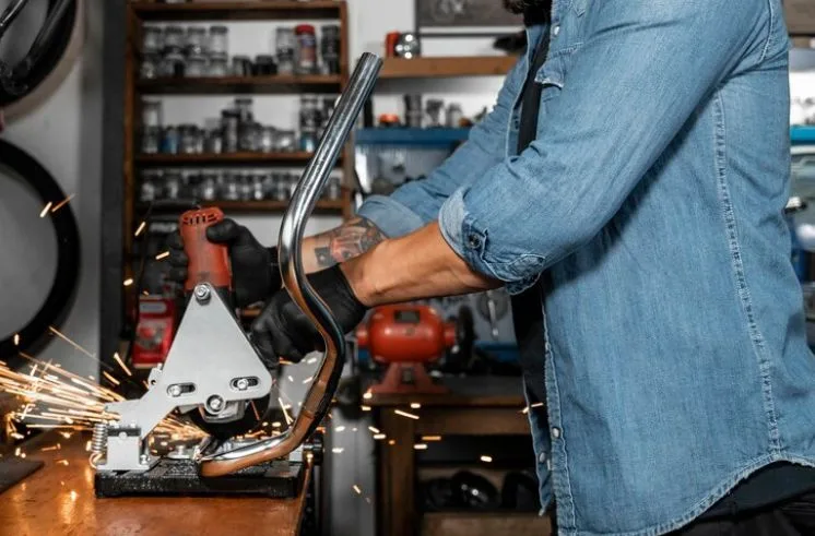 A man doing blacksmithing as hobby