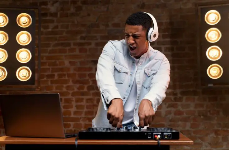 A young man DJ