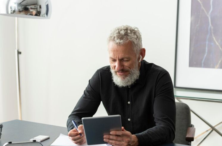 A man journaling, one of the least attractive hobbies for men