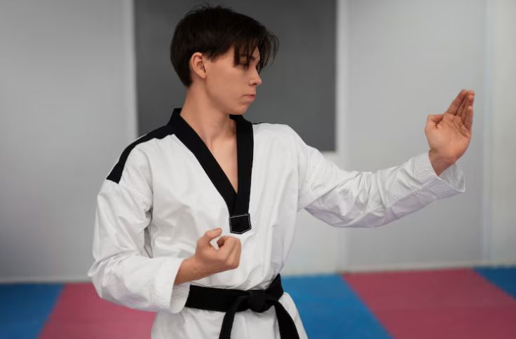 A young man whose hobby is martial arts