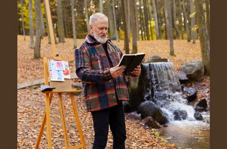 A man trying to choose which hobby fits him