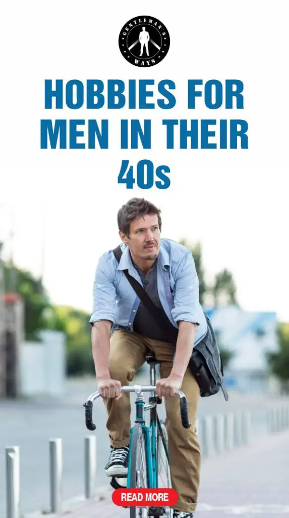 Man in his 40s cycling as a hobby
