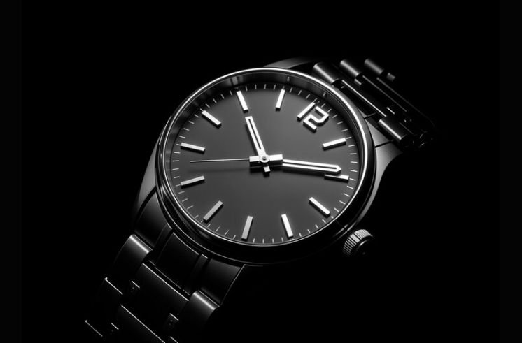 A brown men's leather watch