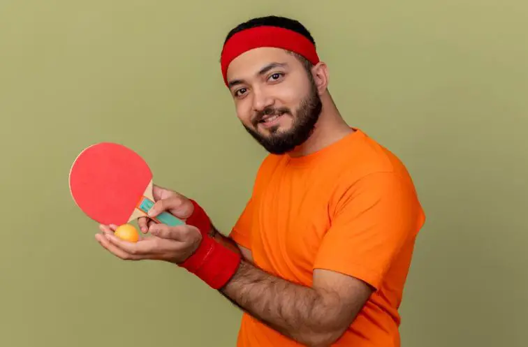 A man playing pingpong