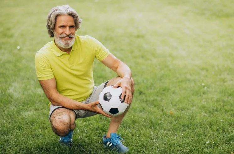 A man engaging in sport-related hobbies