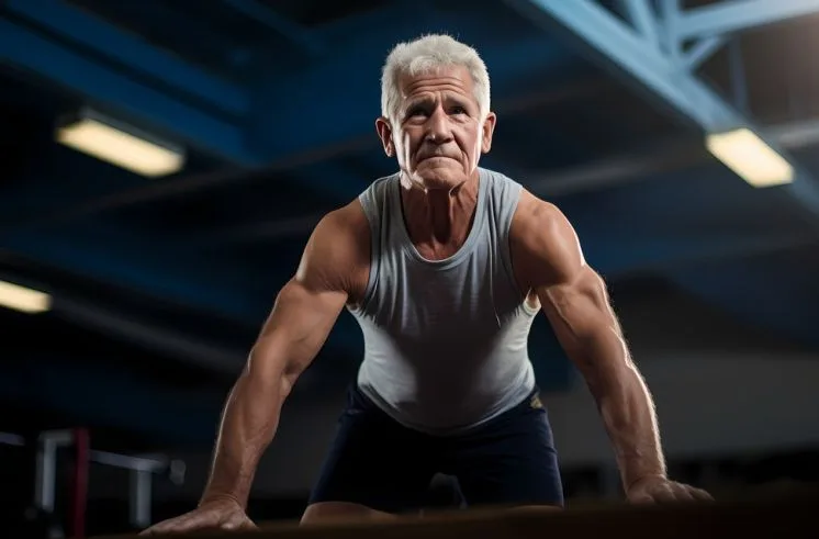 Types of exercises for men over 50 - an older man on it