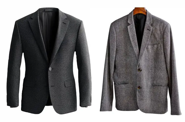 Side by side comparison of Blazer vs sport coat