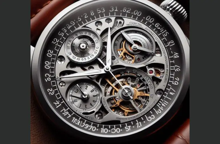 Date and day display explaining watch complications