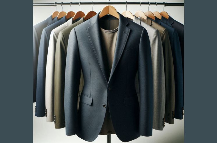 A collection of men's slim-fit blazers
