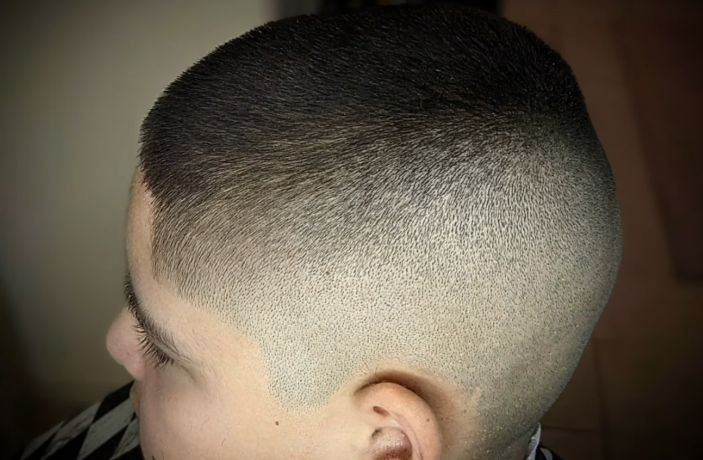 A freshly barded High and tight fade haircut for men