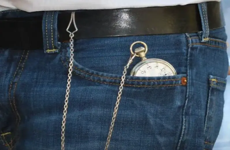 How to wear a pocket watch with jeans