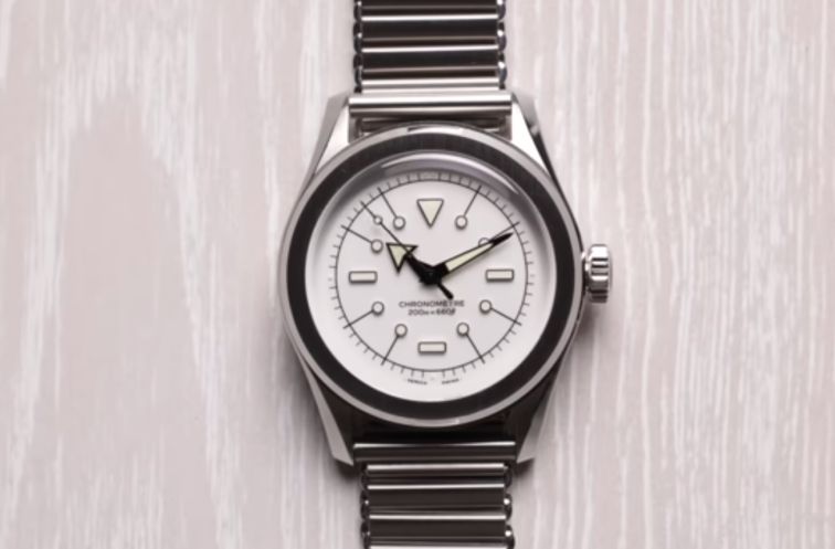 A stainless steel men's casual watch