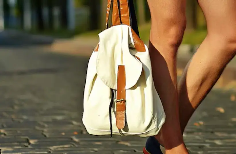 Leather summer bag for men