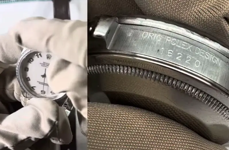 A typical watch serial number for authenticity