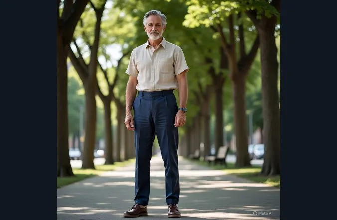 Older man in his early 60s dressed in comfortable fashion 