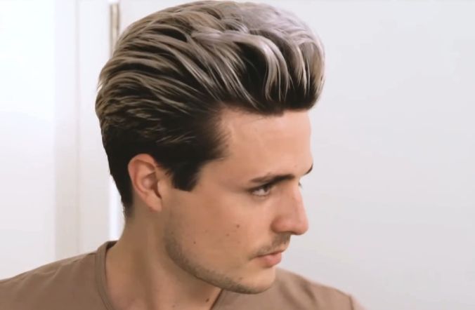 The pompadour men's hairstyle with volume