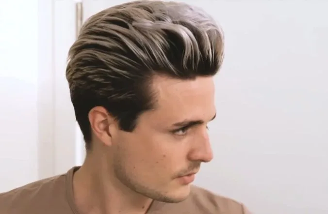 The pompadour men's hairstyle with volume
