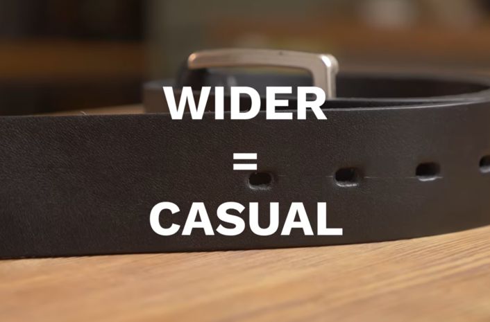 A wider belt that depicts casual