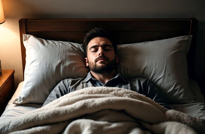 A man having a sound sleep to demonstrate Men's Sleep Guide
